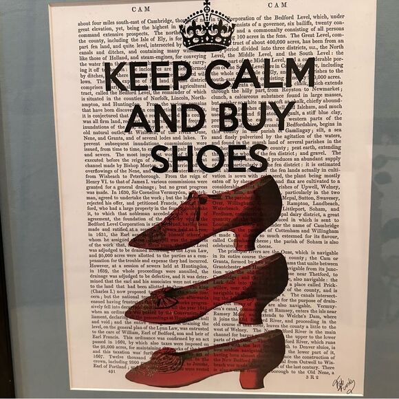 Fab Funky | keep calm and buy shoes girls room framed print - Picture 3 of 8